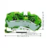 WAGO 2016-7607 2 laidininkų įžeminimo gnybtų blokas, 16 mm²