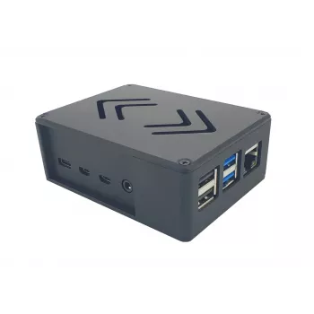 ALLNET Rock 4 C+ Aluminium Case ecoPI PRO LP Black, korpusas, skirtas Radxa Rock Pi 4C Plus