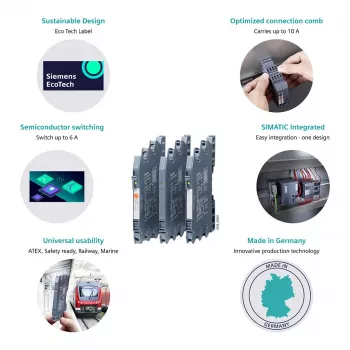 Siemens SIRIUS 3RQ4 kištukinė jungimo relė, 230 V AC/DC, 3 NO + 1 NC, sraigtiniai gnybtai