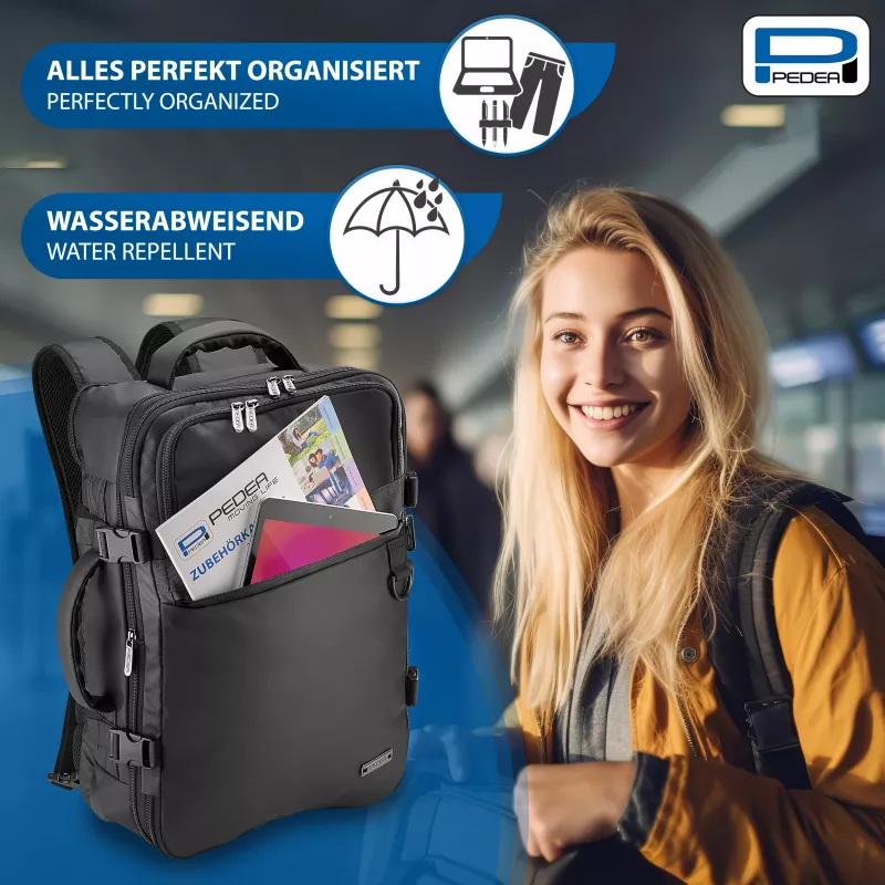 PEDEA Clutch Notebook Backpack 15,6 inch (39,6 cm) - Black