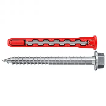 Fischer HybridPower 10x90 FUS Universal Screw Countersunk Head TX40 10x90 mm Partial Thread Hardened Steel Yellow Passivated 100 vnt.