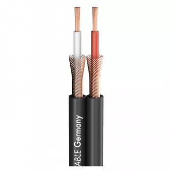 Kindermann Stereo Audio Cable - Parduodama metrais - Juoda