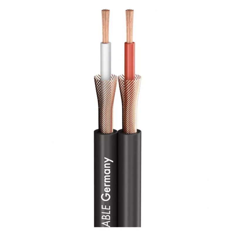 Kindermann Stereo Audio Cable - Parduodama metrais - Juoda