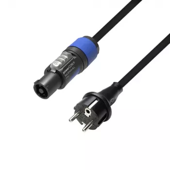 Adam Hall Power Cord CEE 7/7 to powerCON NAC3FCA Male, Black, 5 m