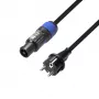 Adam Hall Power Cord CEE 7/7 to powerCON NAC3FCA Male, Black, 5 m
