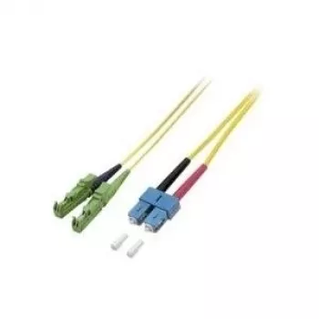 EFB Elektronik Fiber Optic Patch Cable E2000/APC to SC Singlemode OS2 9/125µm 15m Geltona