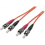 EFB Elektronik ECOFIBER Duplex Jumper ST-ST OM1 62.5/125µm LSZH Orange 3,0mm 10m