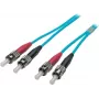 EFB-Elektronik ECOFIBER Duplex Jumper ST-ST 50/125µm OM3 LSZH Aqua 3,0mm 5m