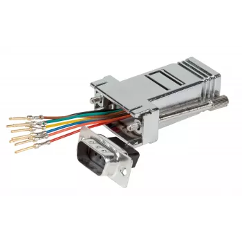 EFB Electronics tinklo adapteris DB-9 (M) į RJ-45 (F) – RS-232 nuosekliojo prievado adapteris, juodas