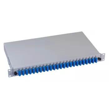 EFB Elektronik B71223.48 Fiber Optic Patch Panel - SC SM X 48 - Pilka, RAL 7035 - 1U - 19 colių