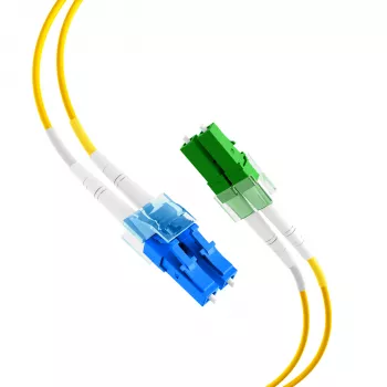 EFB Elektronik šviesolaidinis jungiamasis kabelis LC/APC vienmodis OS2 20 m geltonas