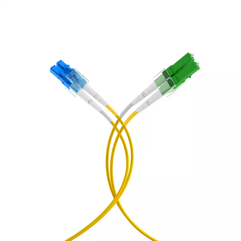 EFB Elektronik šviesolaidinis jungiamasis kabelis LC/APC vienmodis OS2 20 m geltonas