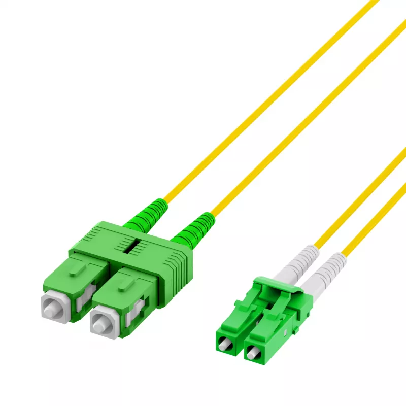 EFB Elektronik Duplex Patchkabel LC/APC-SC/APC OS2 G652D 1m LSZH 2mm gelb
