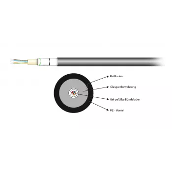 EFB Elektronik Bulk Fibre Cable 9/125 µm OS1PE Black (55448.1)