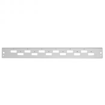 EFB Elektronik priekinis skydelis 12 x SC Duplex / LC Quad, vertikalus, pilkas