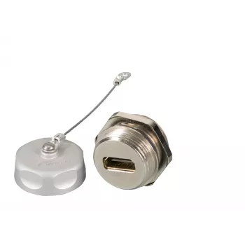 EFB Elektronik HDMI IP67 Feed-Through Coupling Type A Socket / Type A Socket
