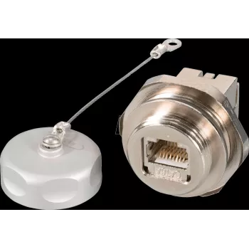 EFB Elektronik IP67 Flush-mounted Socket M25 RJ45 Cat.6A E-20070, skirta Cat.5/6/7 kabeliams