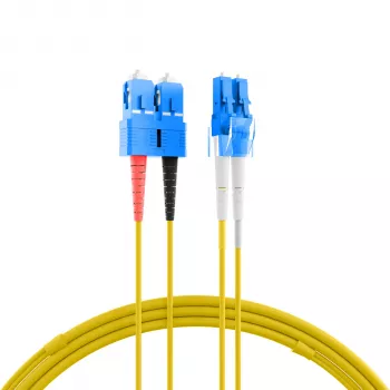 EFB Elektronik IPL-DF-LCUSCU-2-0500 OS2 Duplex Fiber Optic Patch Cable LC/UPC to SC/UPC 5 m Yellow