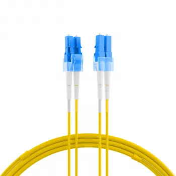 EFB Elektronik IPL-DR-LCULCU-2-0050 šviesolaidinis jungiamasis laidas, OS2, LC/UPC – LC/UPC, 0,5 m, geltonas