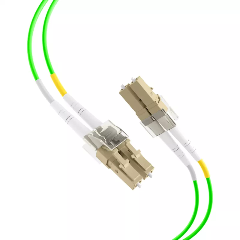 EFB Electronics IPL-DR-LCULCU-5-0050 OM5 šviesolaidinis šuoliukas, LC/UPC – LC/UPC, 0,5 m, LSZH, kalkių žalia