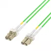 EFB Electronics IPL-DR-LCULCU-5-0050 OM5 šviesolaidinis šuoliukas, LC/UPC – LC/UPC, 0,5 m, LSZH, kalkių žalia