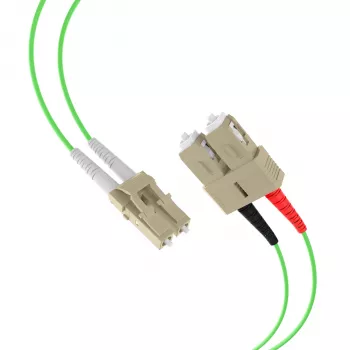EFB Elektronik IPL-DR-LCUSCU-5-0300 OM5 šviesolaidinis jungiamasis laidas LC-SC 3 m LSZH laimo žalios spalvos