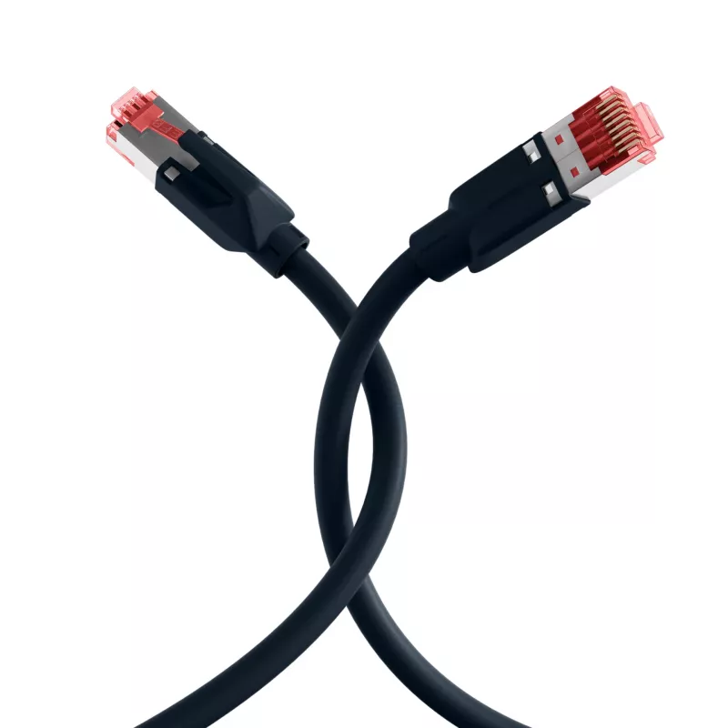 EFB-Elektronik RJ45 Patch Cable Cat.6A S/FTP LSZH Draka UC900 TM21 Black 40m