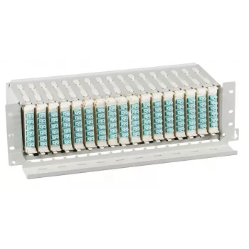 EFB Elektronik FTTH 19 inch 3U Carrier for 17x Module Inserts FTTH-MODUL-X incl. Cable Guide