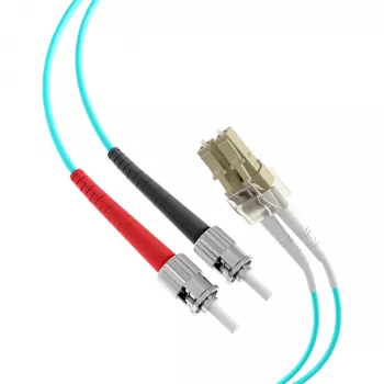 EFB Elektronik O0313.35 Šviesolaidinis jungiamasis kabelis, OM3, 35 m, LC-ST, dvipusis, LSZH, akvamarinas
