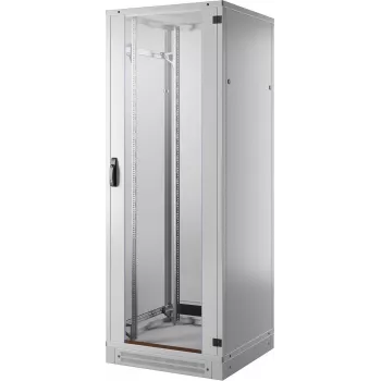 EFB Elektronik PRO 42HE Tinklo Spintos Rinkinys 800x800mm RAL7035 su 2 Ventiliatorių Bloku, Maitinimo Kabeliu, Postamentu