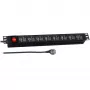 EFB Elektronik EK631USB.1 19 inch 1U Rackmount USB Įkrovimo PDU - 16 USB prievadų, CEE 7/7 įvadas, juoda