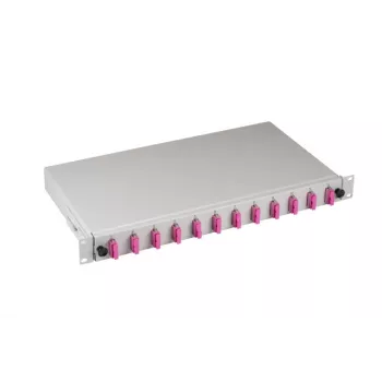 EFB Elektronik B71203L24OM4 Šviesolaidinė sujungimo dėžė SC 50/125 µm OM4, ištraukiama, 24 pigtailai / 12 adapterių