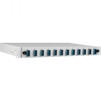 EFB Splice Box SC OS2 Extendable 24 Pigtails 12 Couplings 1U Rack
