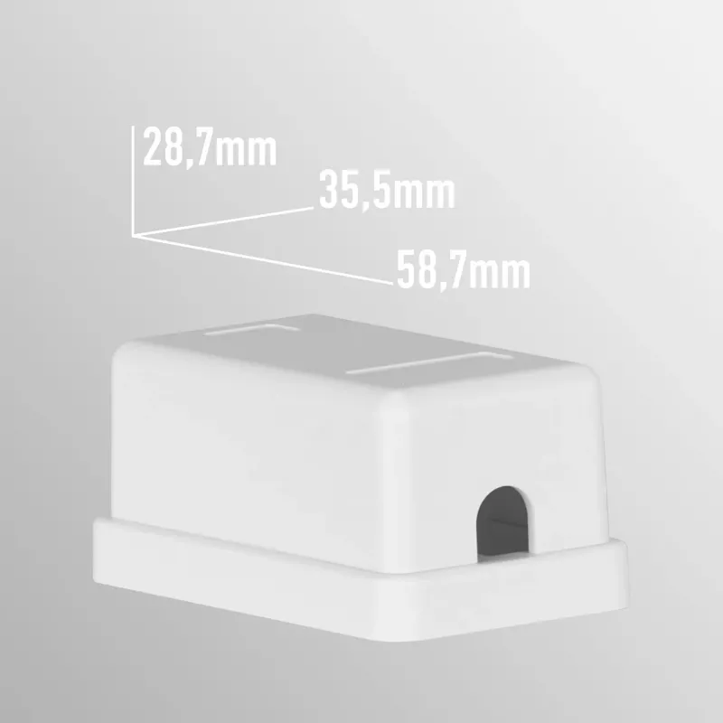 EFB Electronics Keystone Connection Box, 1 Port, Surface Mount, Pure White, Empty Housing
