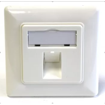EFB Elektronik 1-Port Frame Set for Keystones, DIN 49075, Pure White (RAL 9010)