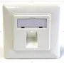 EFB Elektronik 1-Port Frame Set for Keystones, DIN 49075, Pure White (RAL 9010)