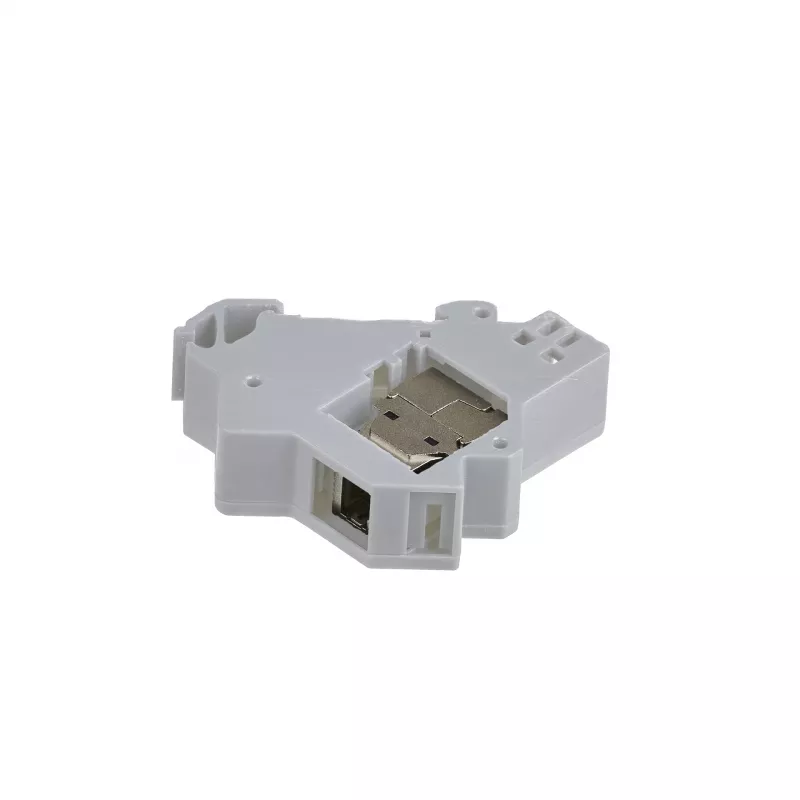EFB Elektronik Keystone modulio laikiklis 1 prievadas, skirtas DIN bėgiui skirstomuosiuose skyduose, plastikinis, baltas (RAL 9010)