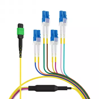EFB ELEKTRONIK MPO-PLUS/APC(F)-LC Trunk Cable OS2 8 Fibers Type B LSZH Yellow 3m