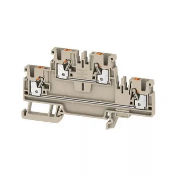 Weidmüller A2T 2.5 praėjimo gnybtų blokas, 2,5 mm², smėlio spalvos, PUSH IN