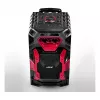 Leicke DJ ROXX TROLLEY PRO nešiojama PA garso sistema su Bluetooth, 100 W RMS, 10 colių žemųjų dažnių garsiakalbiu, LED apšvietimu, vežimėliu, mikrofonu ir nuotolinio valdymo pultu