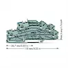 WAGO 2003-6646 daugiapakopė instaliacinė gnybtų kaladėlė, N/L/PE, 2.5 mm², Push-in CAGE CLAMP, pilka