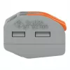 WAGO 222-412 2-Conductor Splicing Connector, Grey/Transparent, 32A, 400V