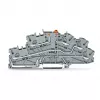WAGO TOPJOB S N-Atjungimo Gnybtų Blokas su PE, 3-Laidinis, Push-in CAGE CLAMP, Pilkas, 2003-6644