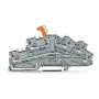 WAGO TOPJOB S N-Atjungimo Gnybtų Blokas su PE, 3-Laidinis, Push-in CAGE CLAMP, Pilkas, 2003-6644