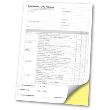 Eichner Inspection Report Form Book, 1 Block