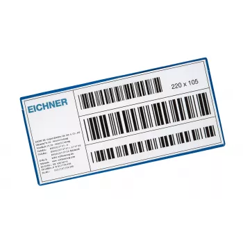 Eichner Label Pockets Blue 10 vnt. - Lipnus dokumentų laikiklis A4