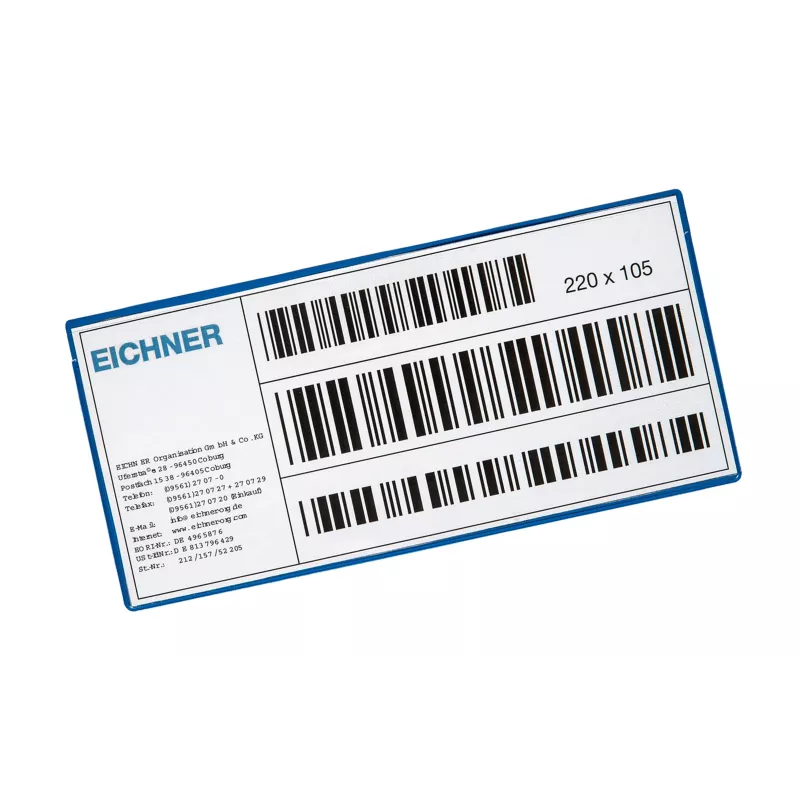 Eichner Label Pockets Blue 10 vnt. - Lipnus dokumentų laikiklis A4