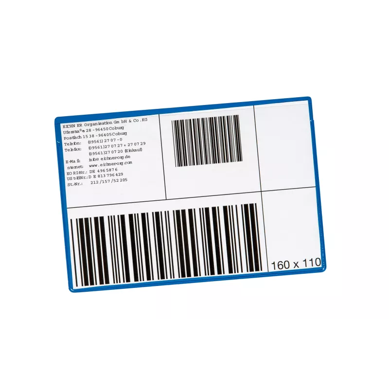 Eichner Label Pockets Blue 10 vnt. - Lipnus dokumentų laikiklis A4
