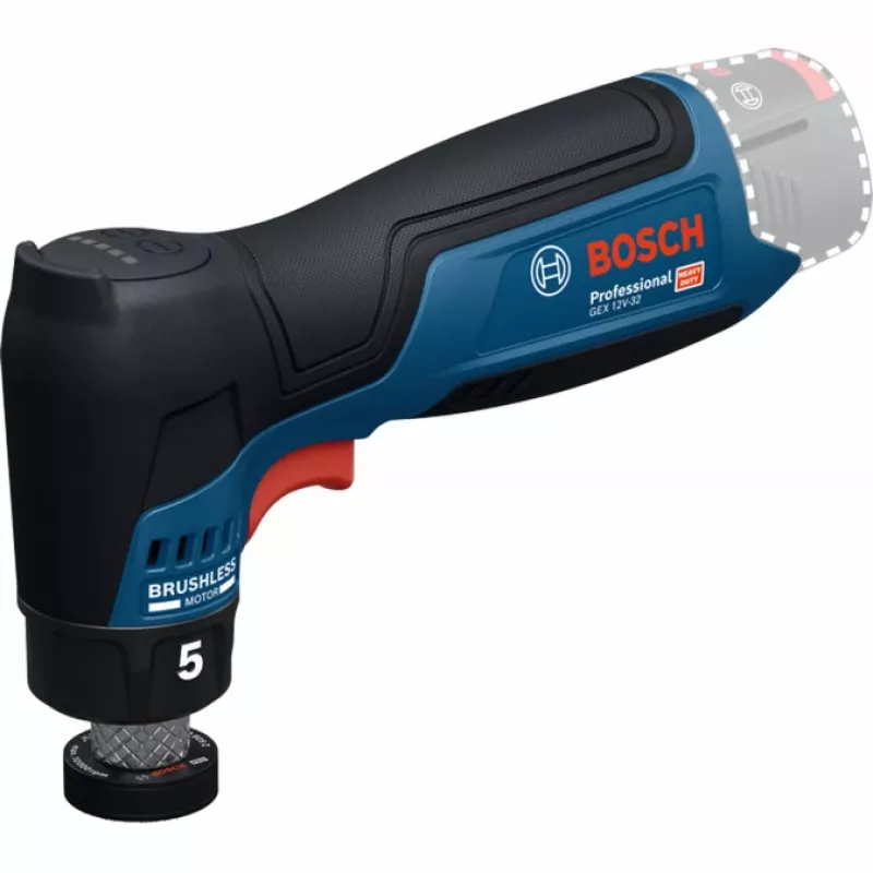 BOSCH PowerTools GEX 12V-32 belaidis atsitiktinės orbitos šlifuoklis (80 mm)