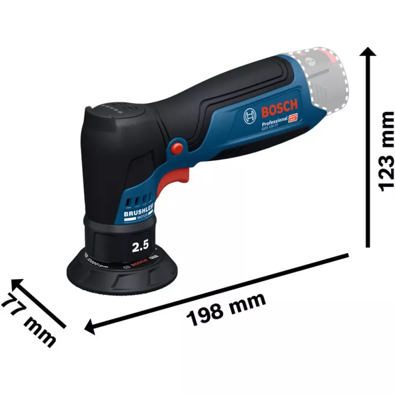 BOSCH PowerTools GEX 12V-75 Random Orbital Sander (Boxed)